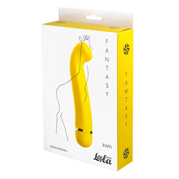 Перезаряжаемый вибратор Fantasy Raffi Yellow_3