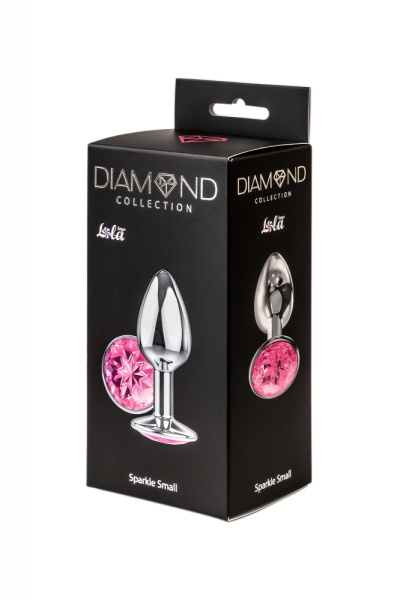 Анальная пробка Diamond Pink Sparkle Small_1
