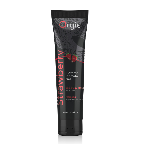 Съедобный интимный гель Orgie Lube Tube Strawberry, 100 мл_4