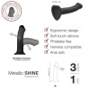 Гибкий фаллоимитатор Strap-on-me DILDO MONO DENSITE Синий Металлик размер Medium_6