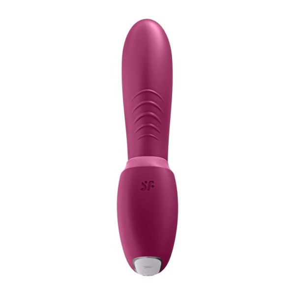 Вибратор с вакуумным стимулятором Satisfyer Sunray с фиксацией формы, ягодный_6