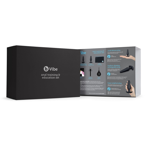 Набор для анального секса - подготовка и обучение B-Vibe Anal Education Set Black_2