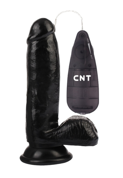 Вибратор CNT 6.7'' Stud Realistic Dildo Black_1