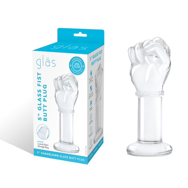 Анальный фистинг-плаг из стекла 5 in Glass Fist Butt Plug_2