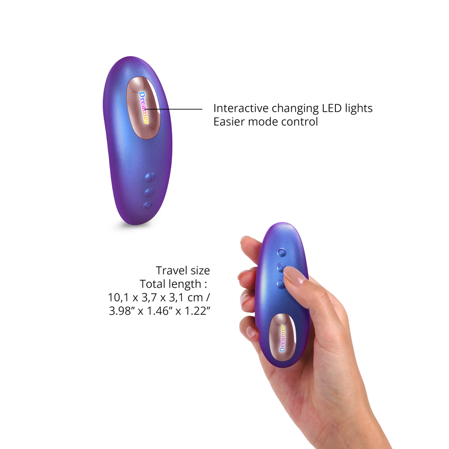 Стимулятор клитора с язычком Love to Love DREAMER - IRIDESCENT NIGHT_2