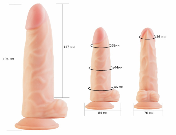 Фаллоимитатор на присоске Кибер-кожа 811400ru_1