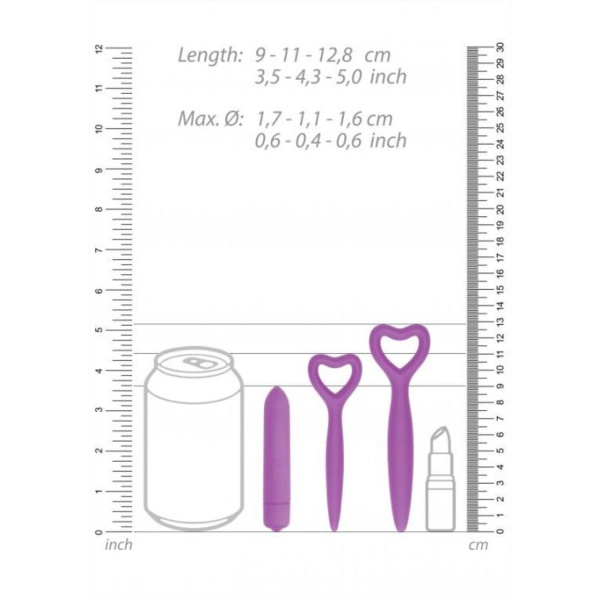 Набор вагинальных расширителей с вибропулей Silicone Vaginal Dilator Set_2