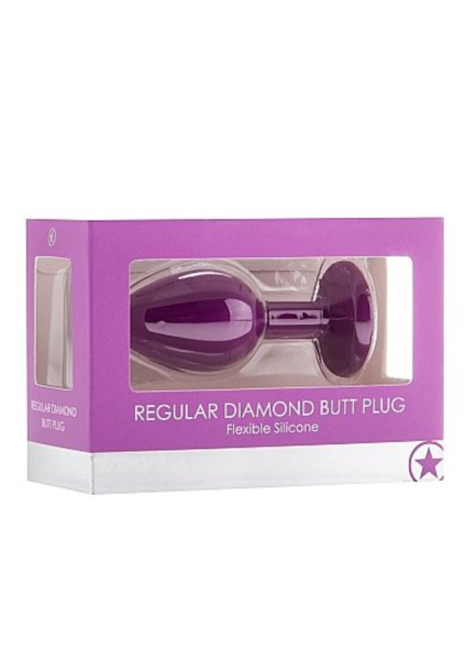 Анальная пробка с кристаллом Diamond Butt Plug (Medium)_1
