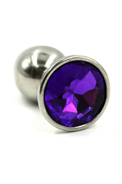 Анальная пробка "small" нержавеющая сталь dark purple_2