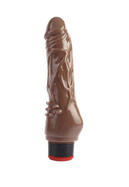 Вибратор CNT 7.8'' Vibrating Dildo Brown_1