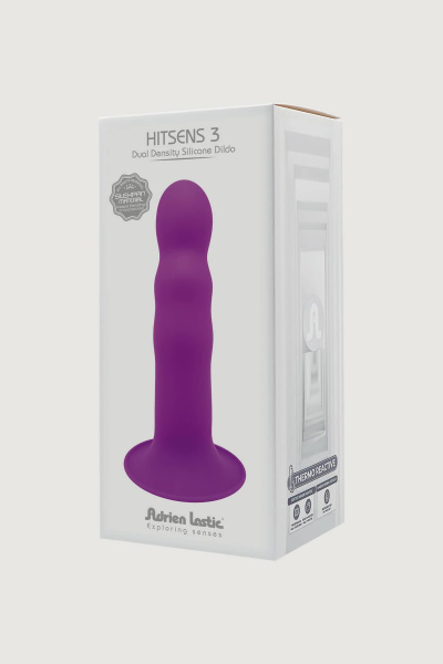 Дилдо на присоске с двойной плотностью HITSENS 03 LILA ADRIEN LASTIC DILDO DUAL DENSITY_1