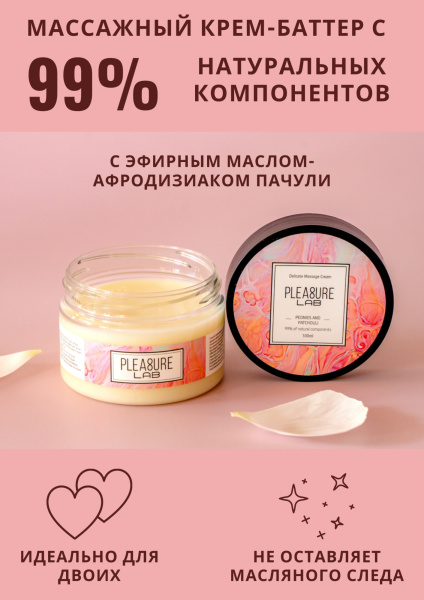 Массажный крем Pleasure Lab Delicate пионы и пачули 100 мл_1