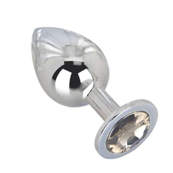 Большой плаг из стали с кристаллом SILVER RAIN_1